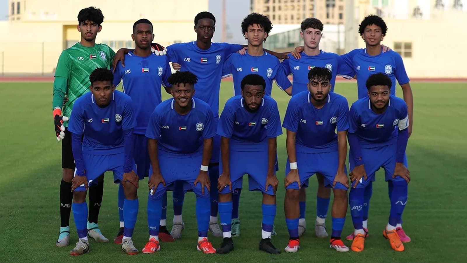 Al Nasr U23 team posing for a group photo