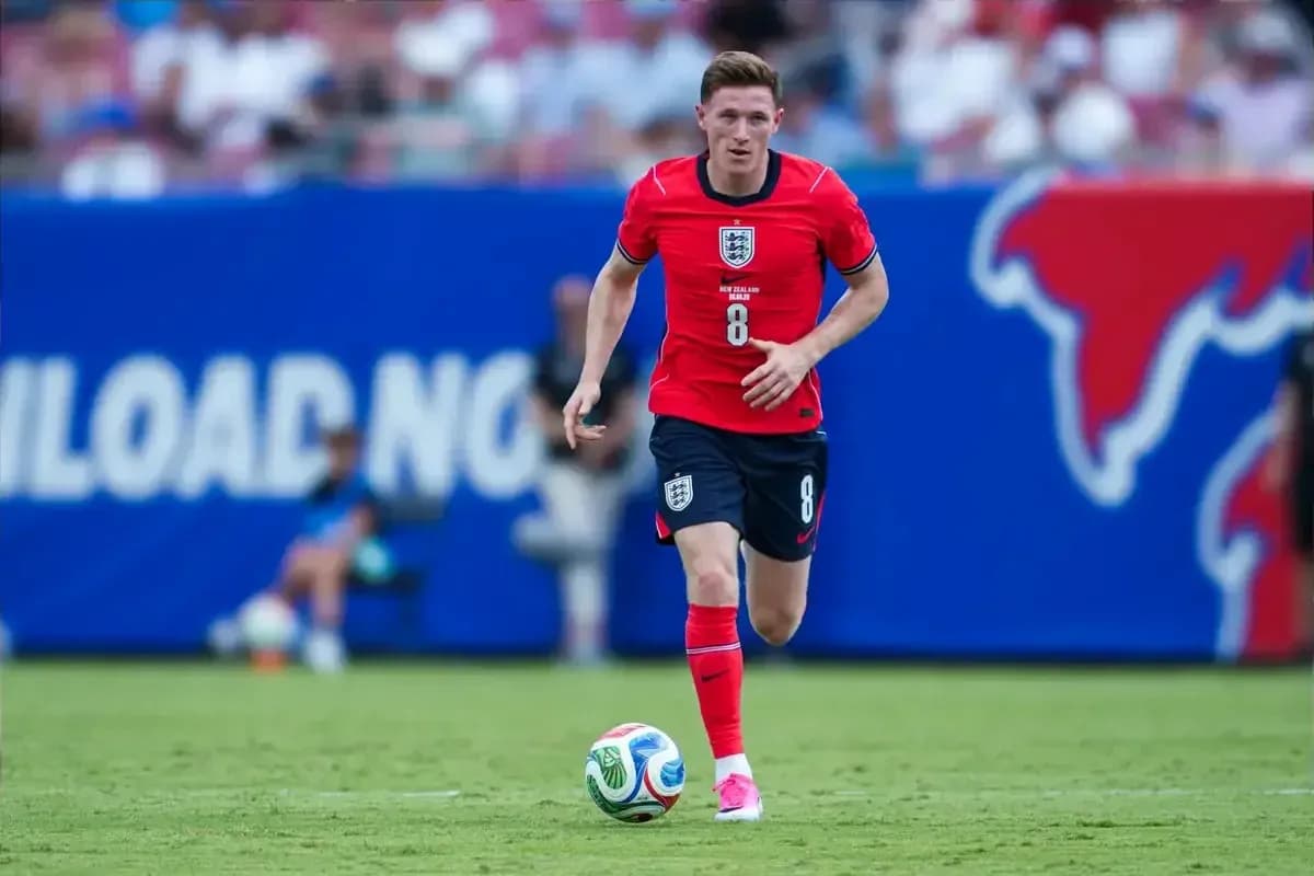 Player running with ball during a soccer match