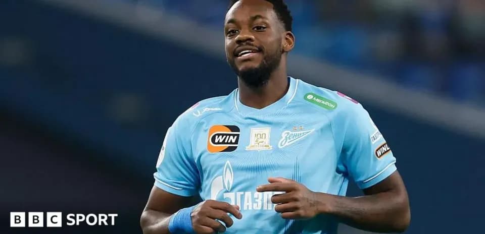 Player smiling while wearing Zenit St. Petersburg jersey