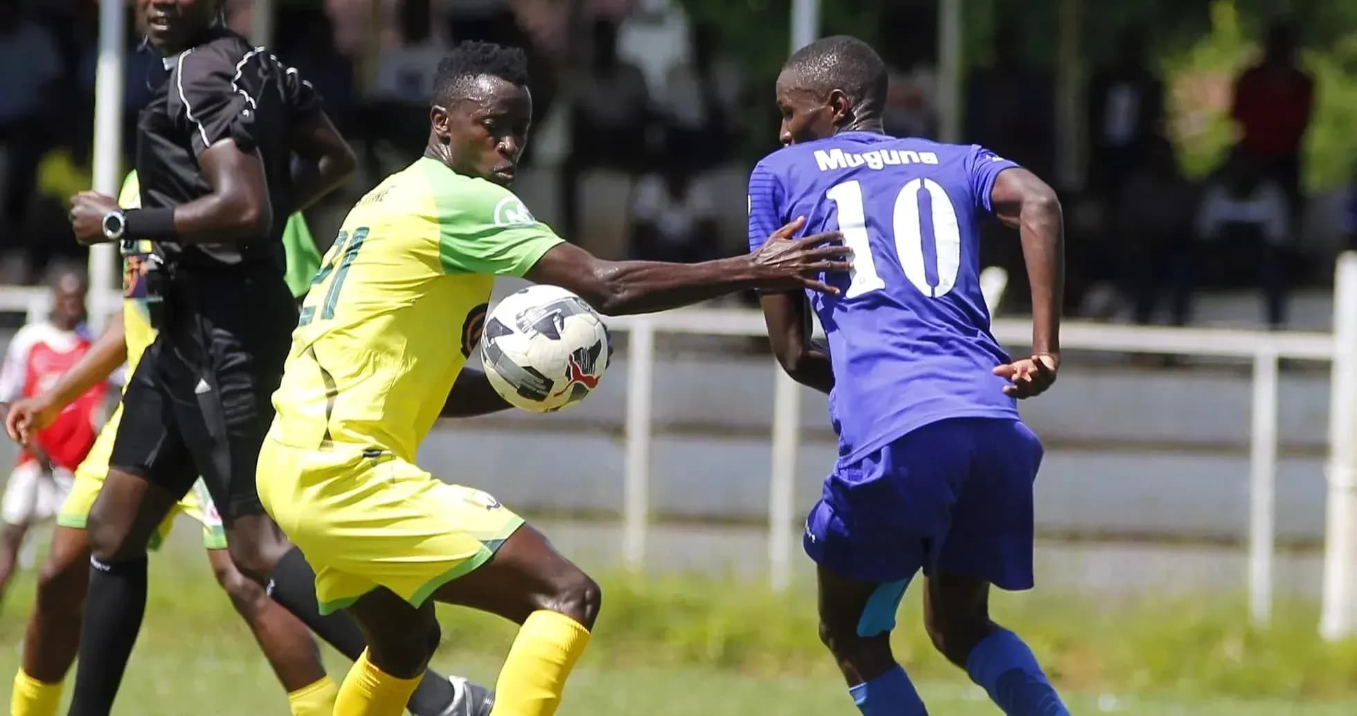 Mathare United player in action against Bandari
