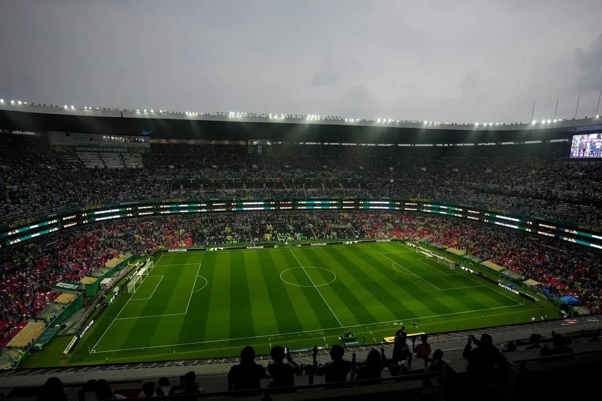 Empty stadium with spectators before the match
