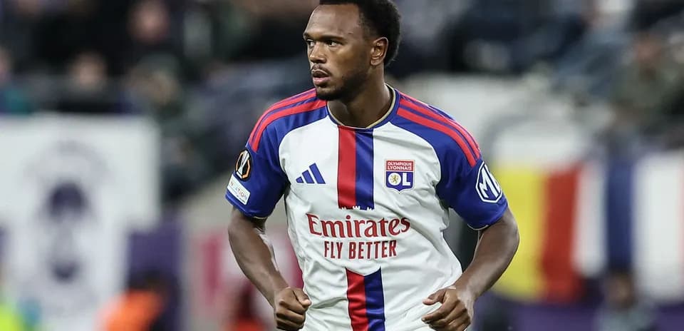 Player in Olympique Lyonnais kit during match
