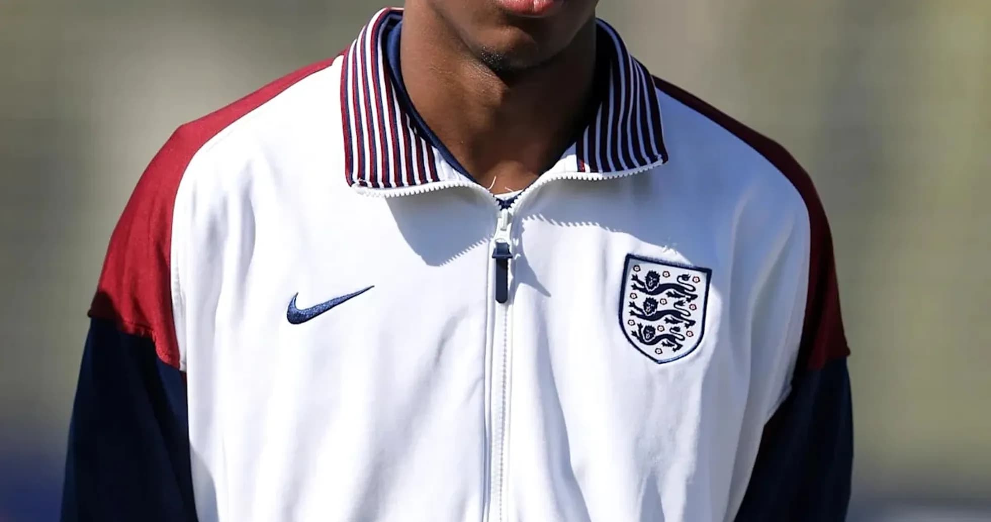 Player in England training kit during session