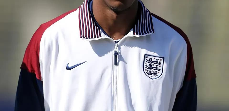 Player in England training kit during session