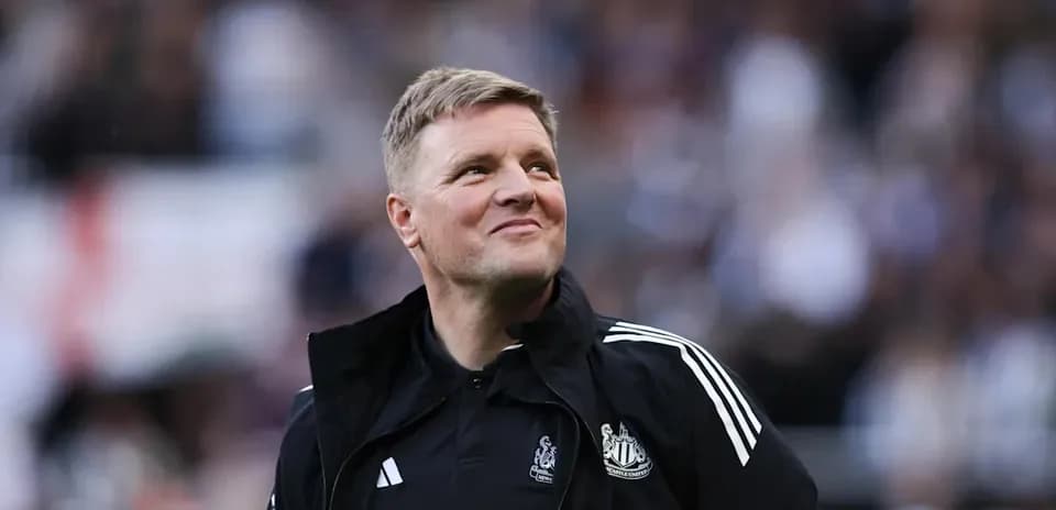 Newcastle United manager on the sideline during match