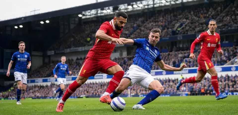 Players competing for the ball during a match