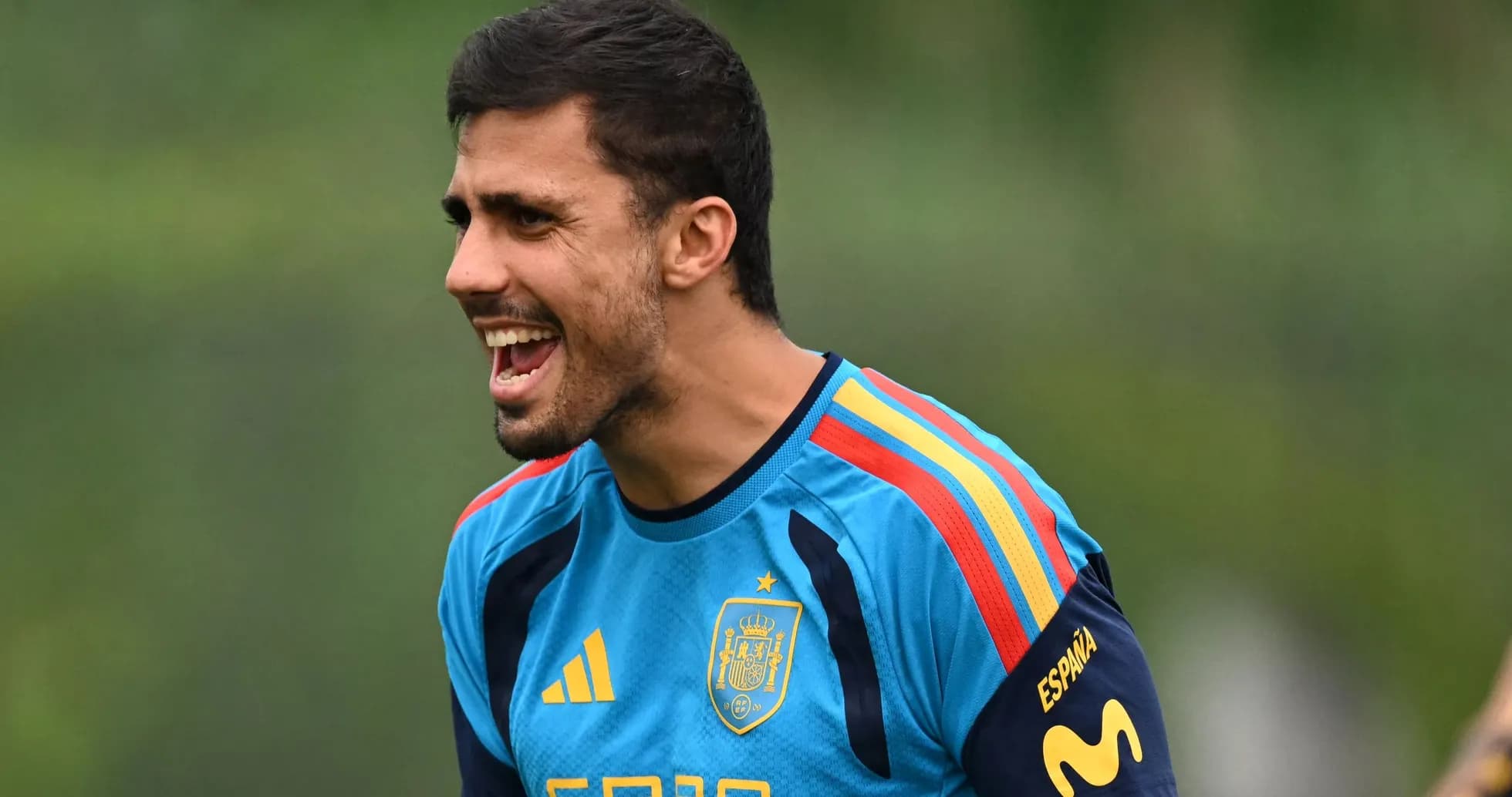 Player training with Spain national team in practice session