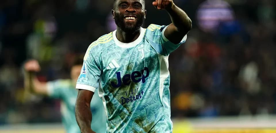 Juventus player celebrating after scoring a goal