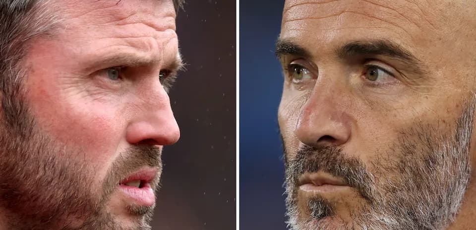 Two coaches in profile during match
