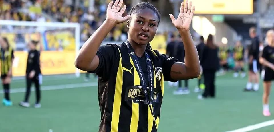 Player waving after a match celebration
