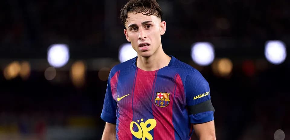Player wearing Barcelona jersey during match