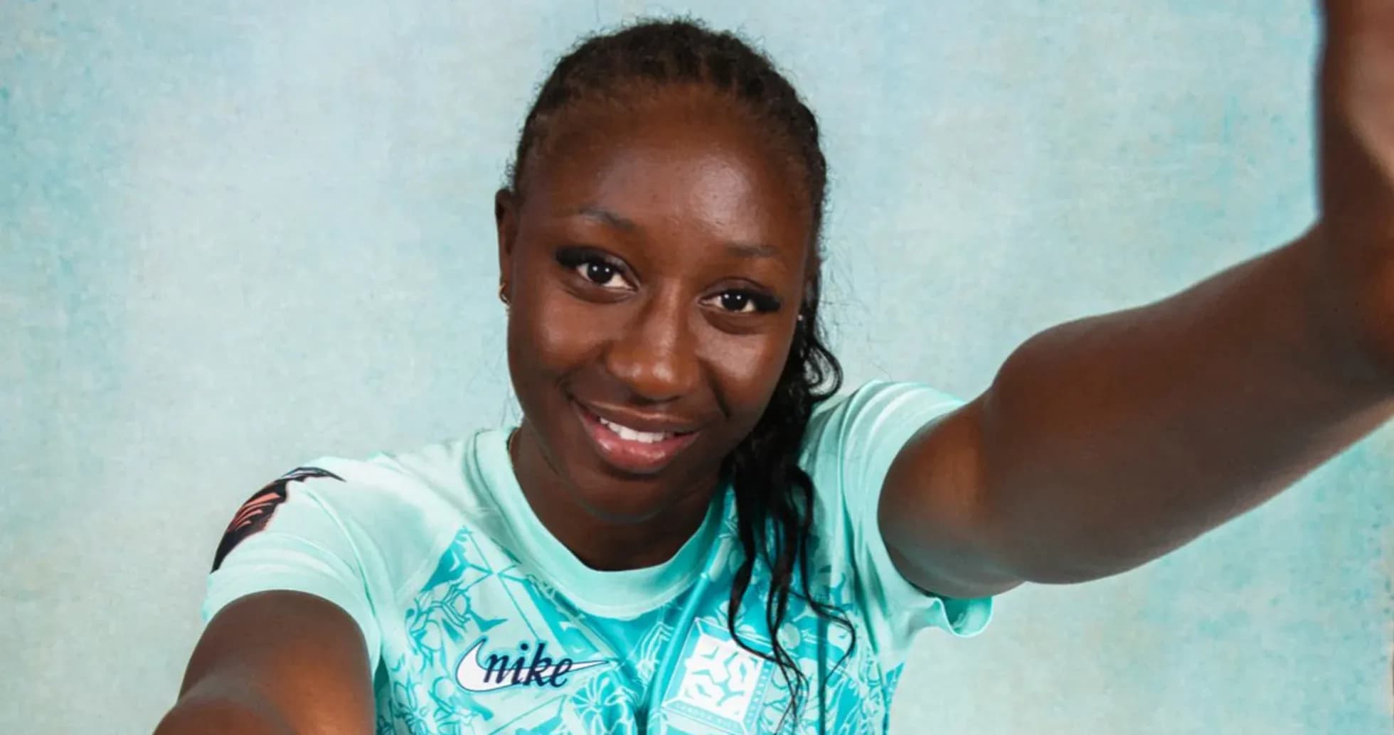 Athlete posing for a portrait in sportswear