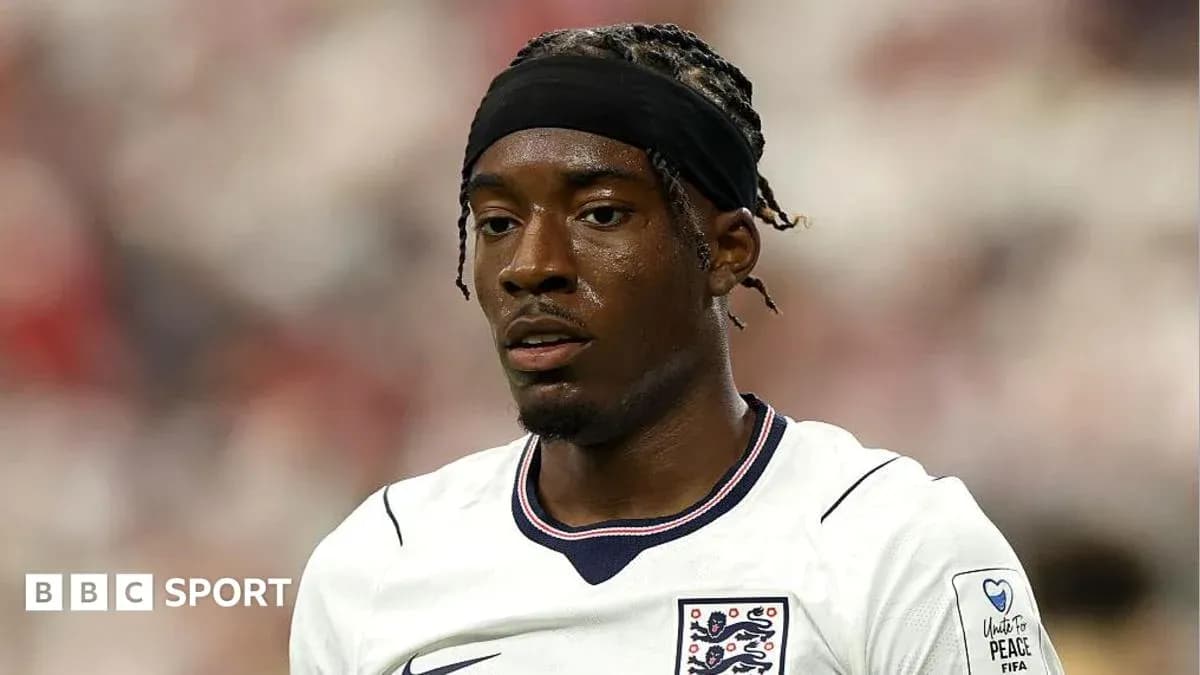 Player in England jersey during a match