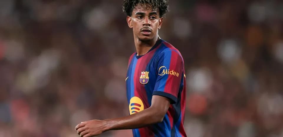 Barcelona player during match at stadium