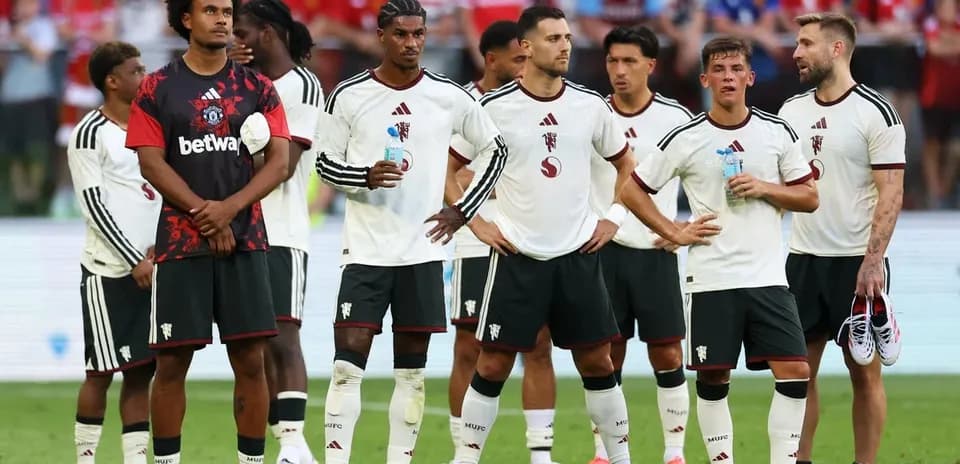 Players standing together during a match moment