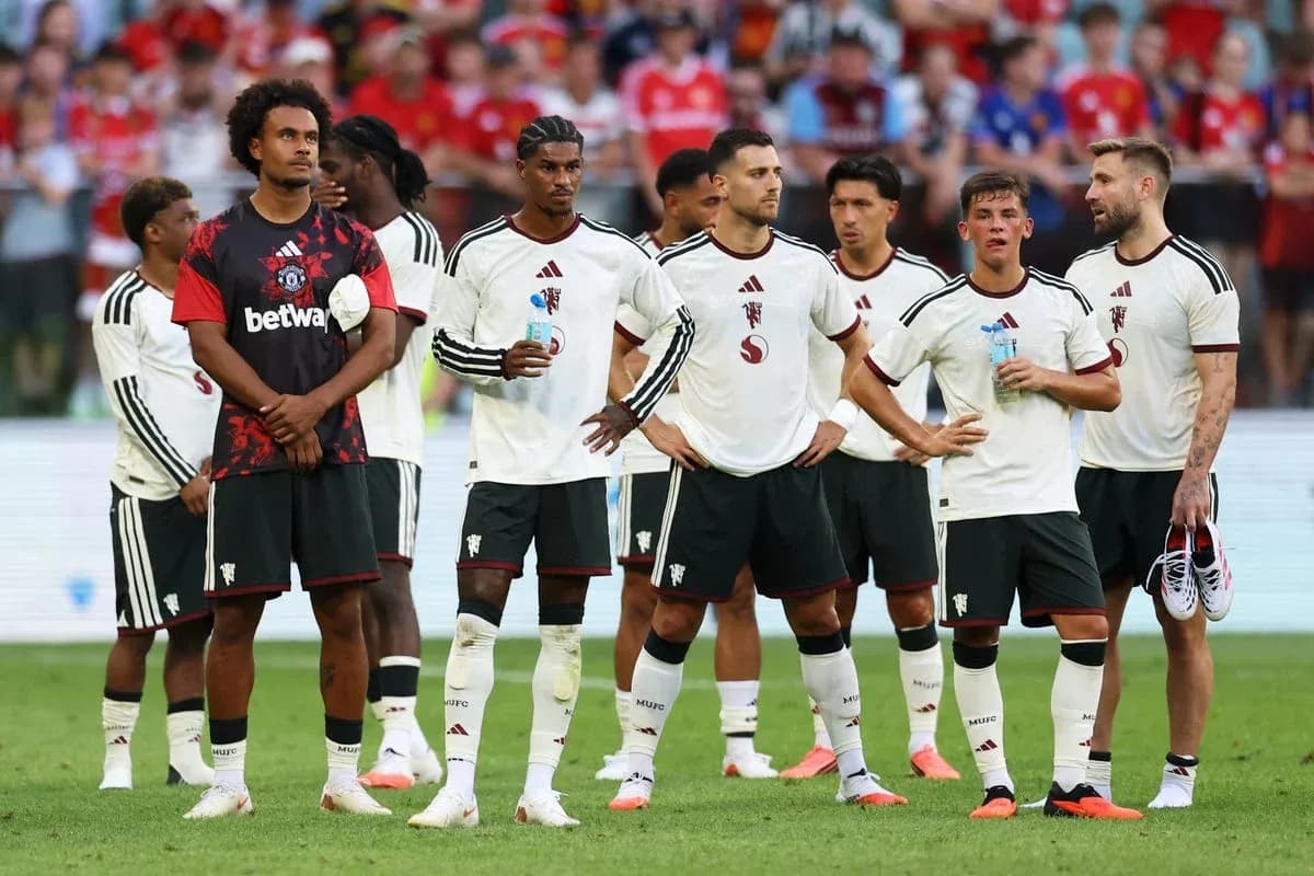 Players standing together during a match moment