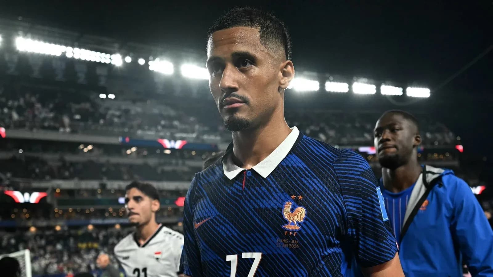Player walking off the pitch after the match