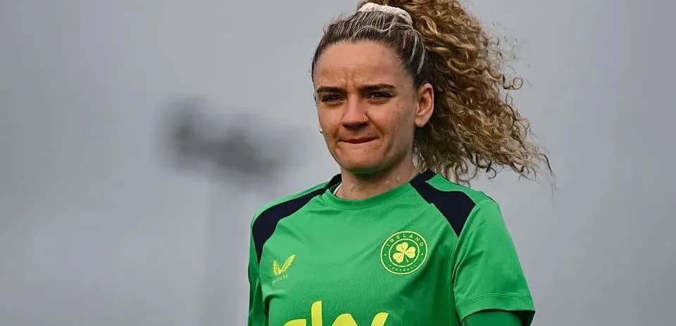 Player in green jersey during training session