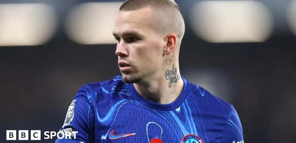 Player in Chelsea kit during match