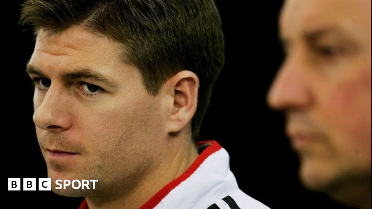 Close-up of two men during a press conference