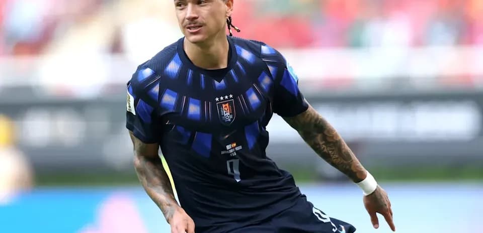 Player in action during a soccer match
