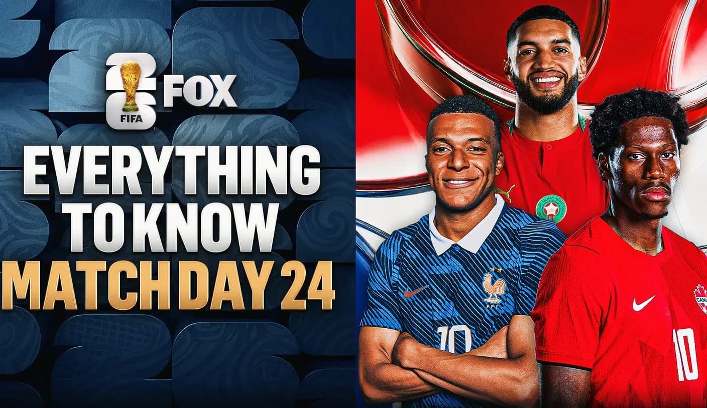 Three football players promoting Match Day 24 event