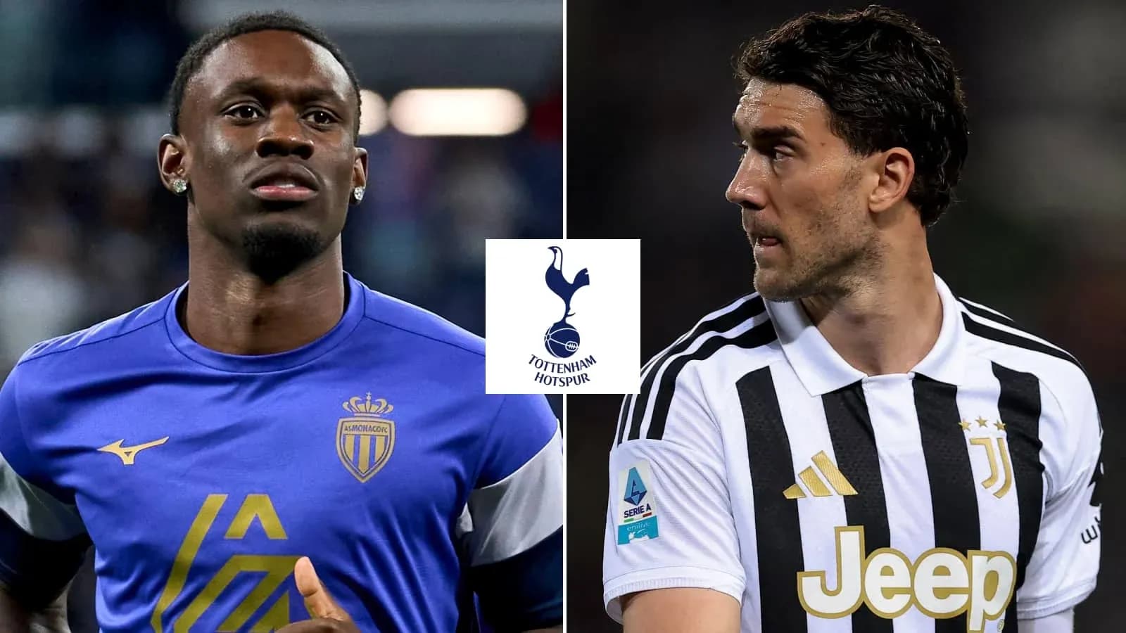 Players from AS Monaco and Juventus facing off