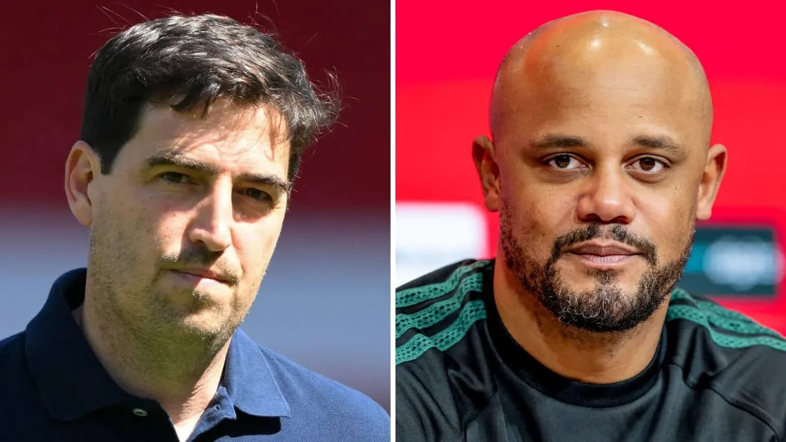 Two coaches in separate portraits looking at camera