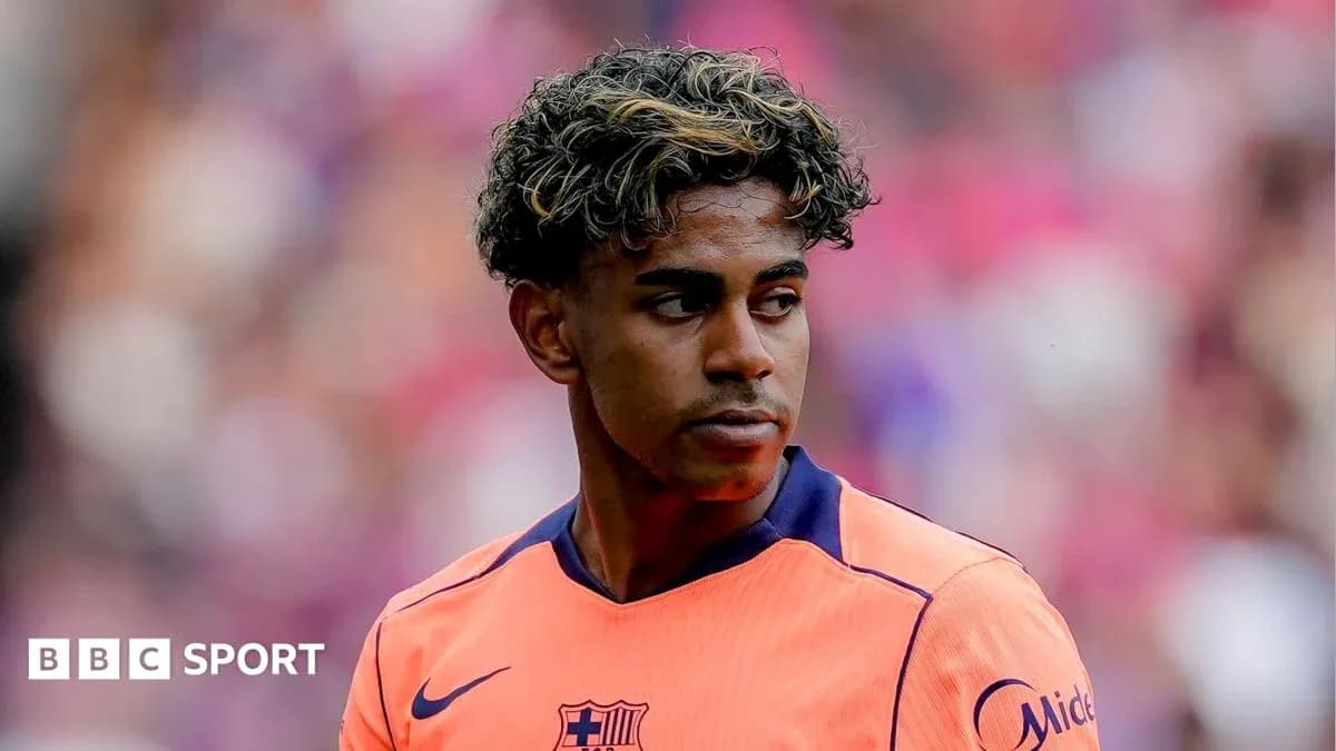 Player in Barcelona kit during match warm-up