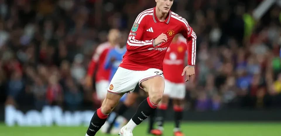 Player running during Manchester United match