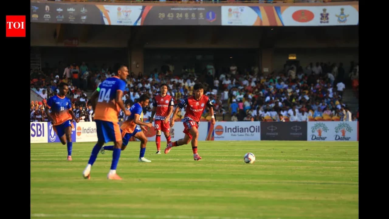 Players in action during a football match