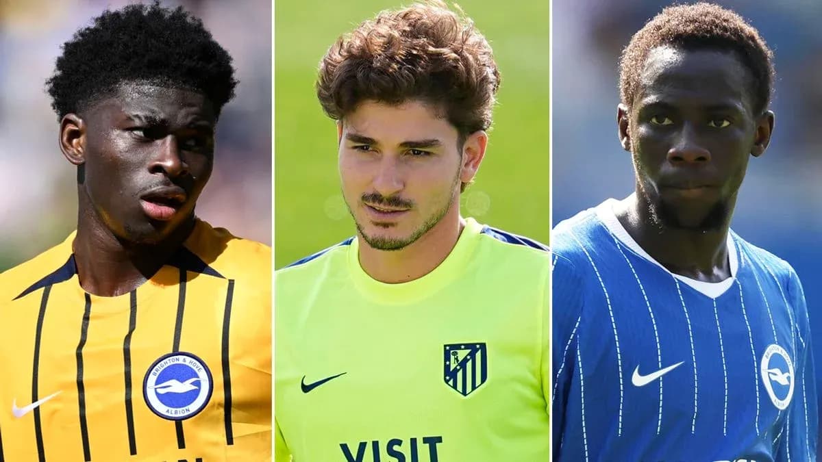 Three football players from Brighton and Atletico Madrid
