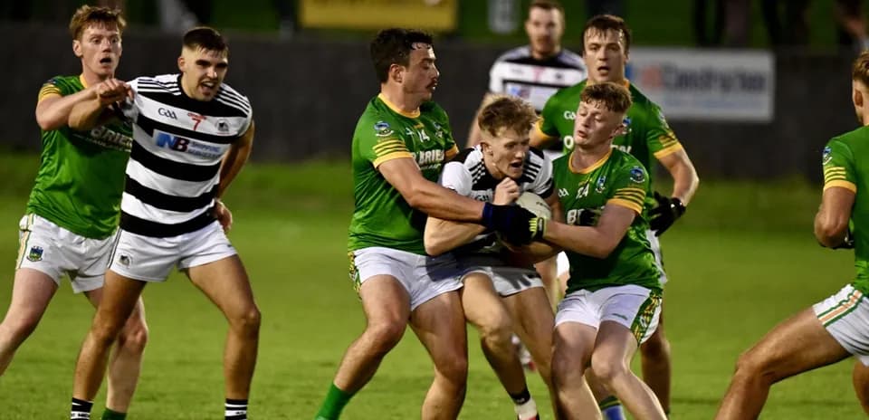 Players in action during a Gaelic football match