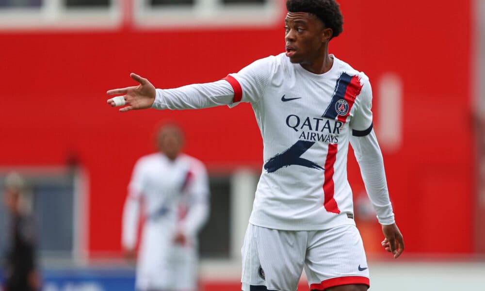 Player gesturing during a football match