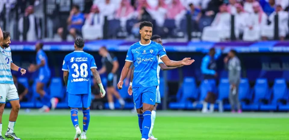 Player gesturing on the field during match