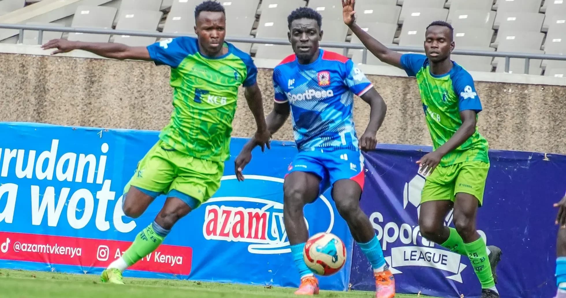 Players competing during Shabana vs KCB match