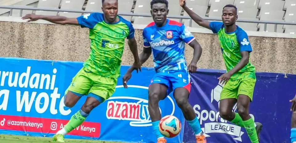 Players competing during Shabana vs KCB match