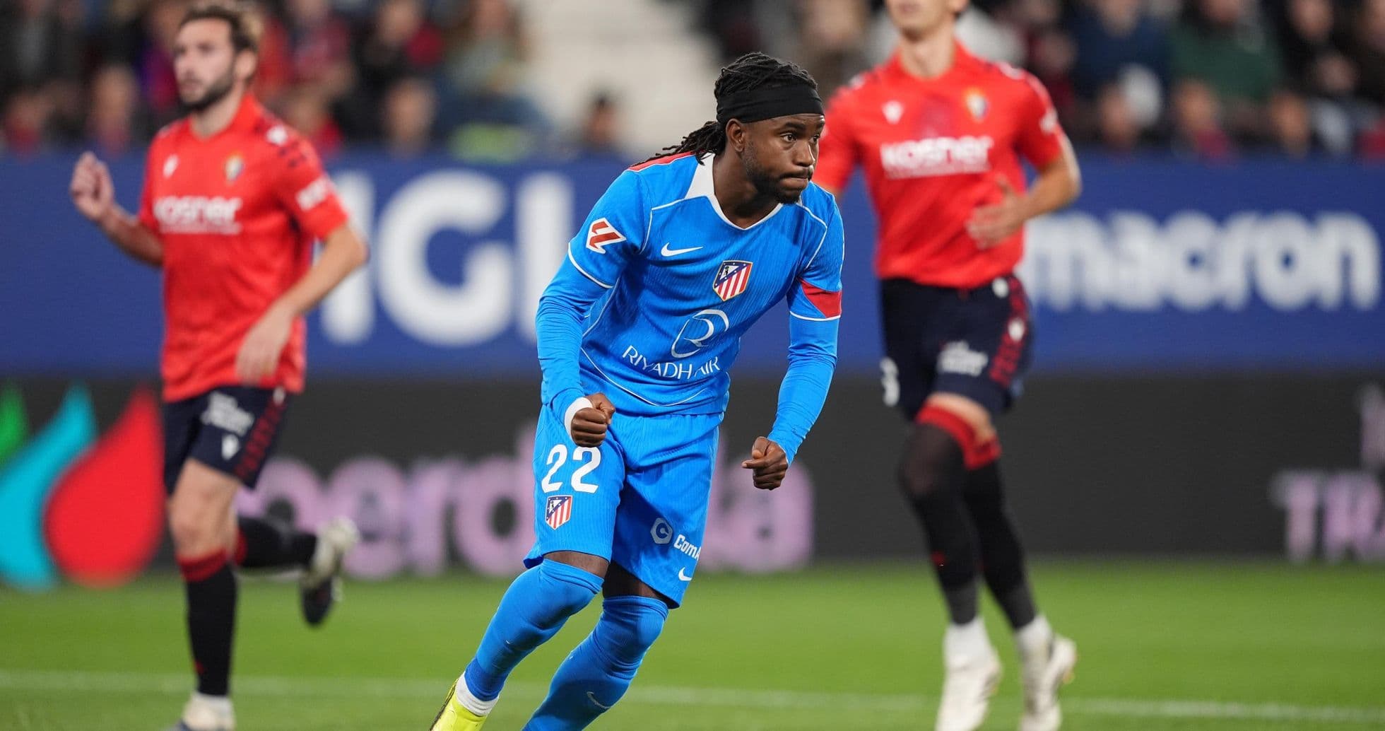 Atletico Madrid player running during match
