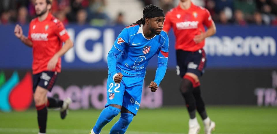 Atletico Madrid player running during match