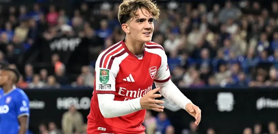 Arsenal player celebrating during a match