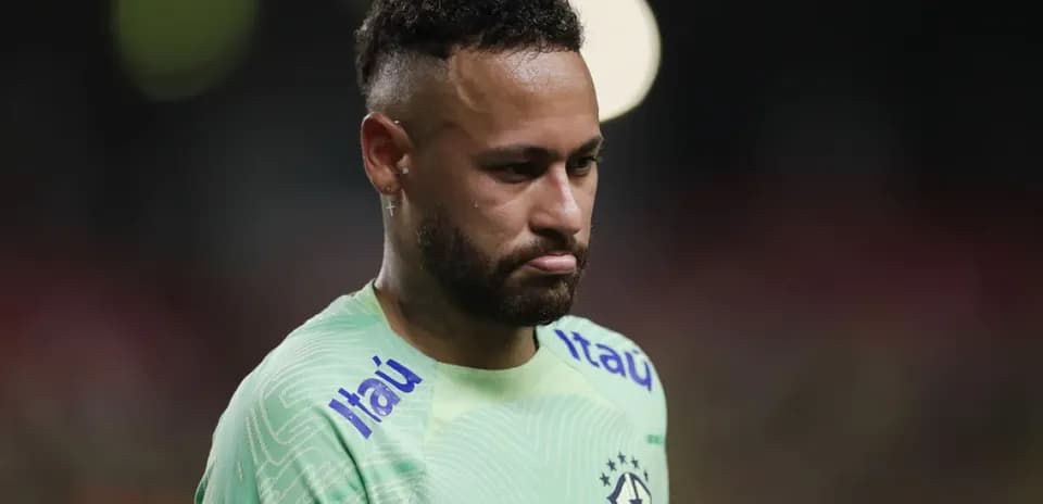 Neymar in Brazil jersey during a match