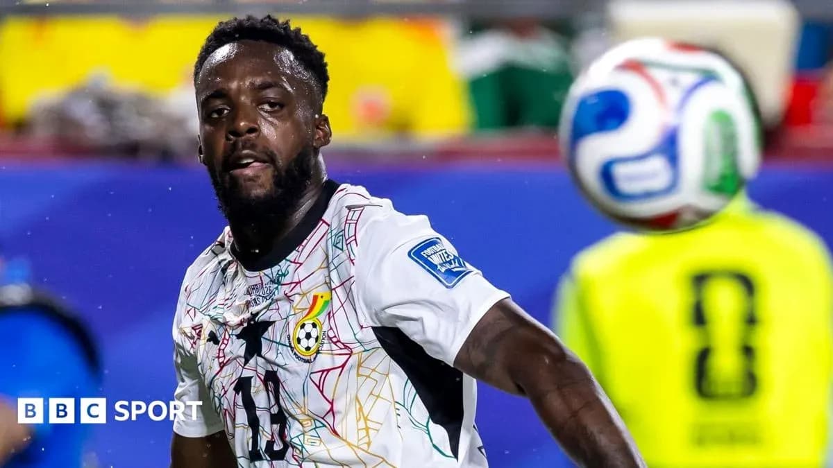 Player in action during a football match