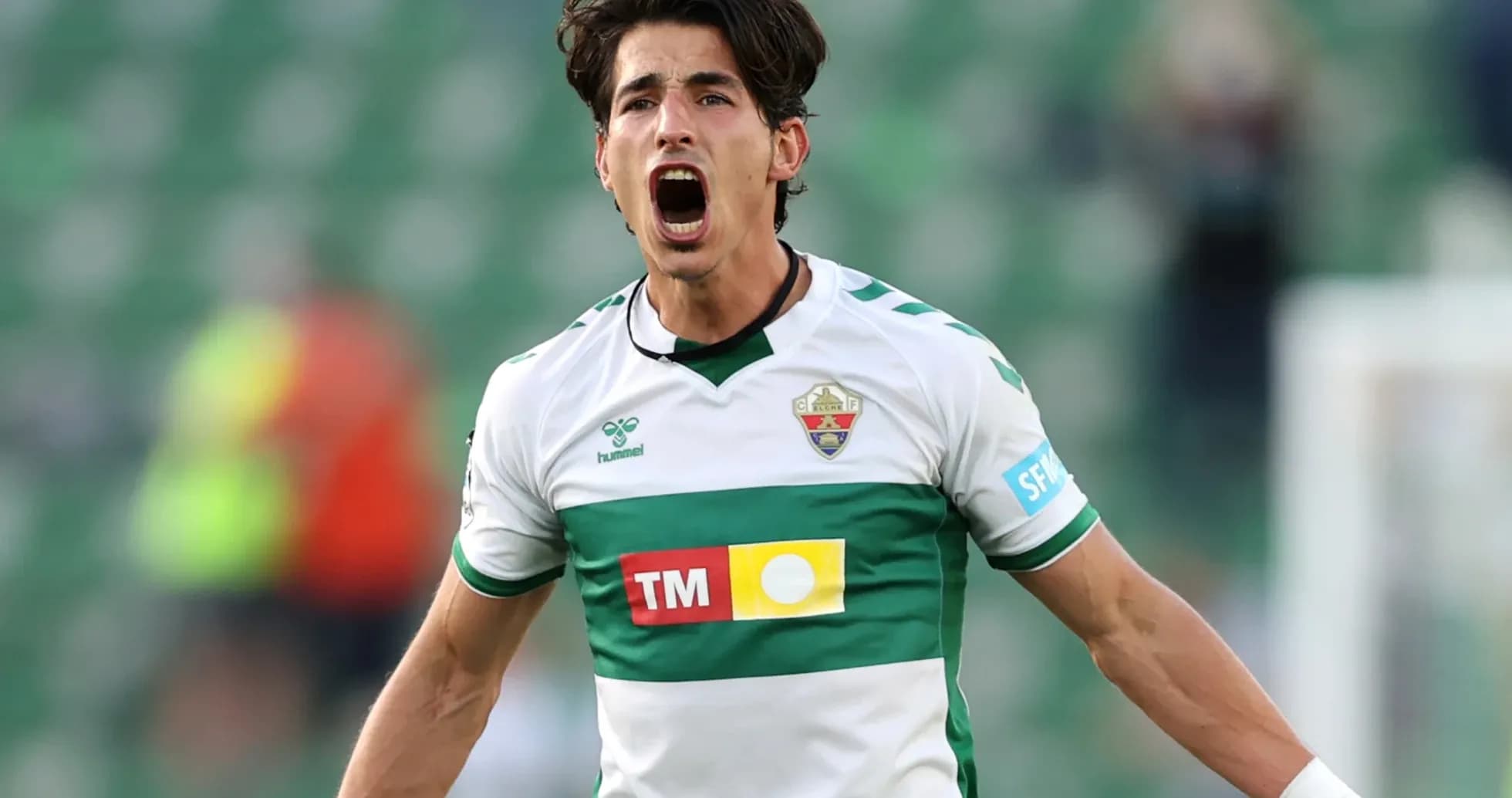 Elche player celebrating during La Liga match