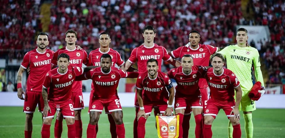 CSKA Sofia team lineup before match