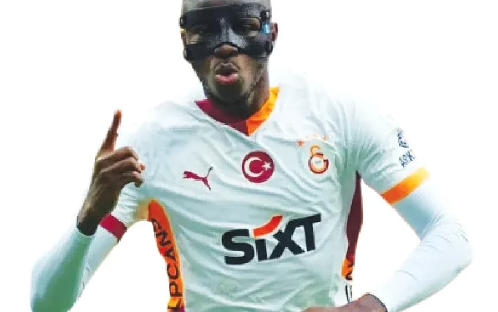 Player celebrating a goal in Galatasaray jersey