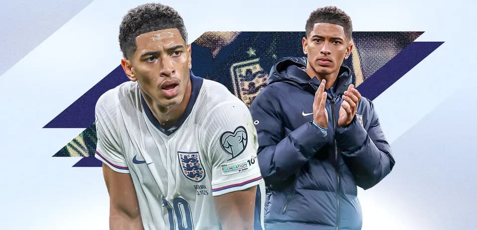 Two young football players in England kit