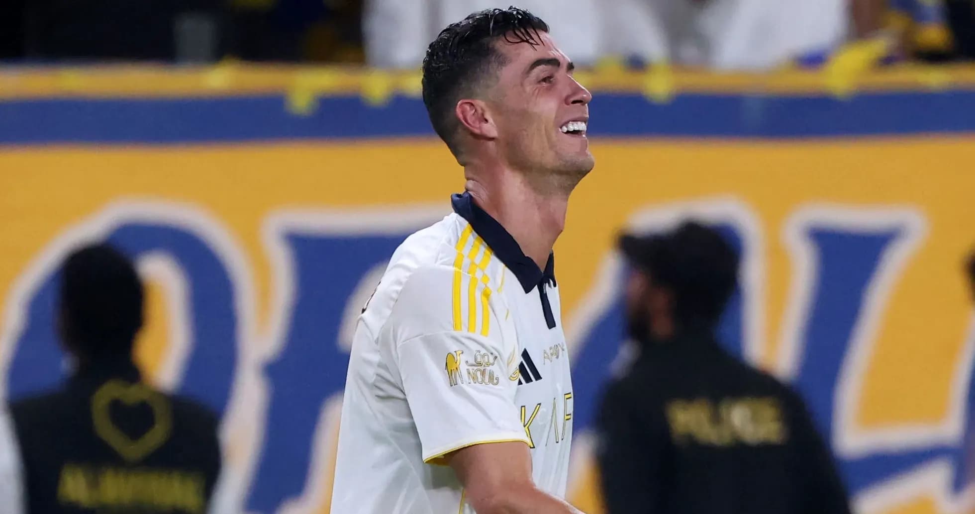 Cristiano Ronaldo smiling during a match celebration