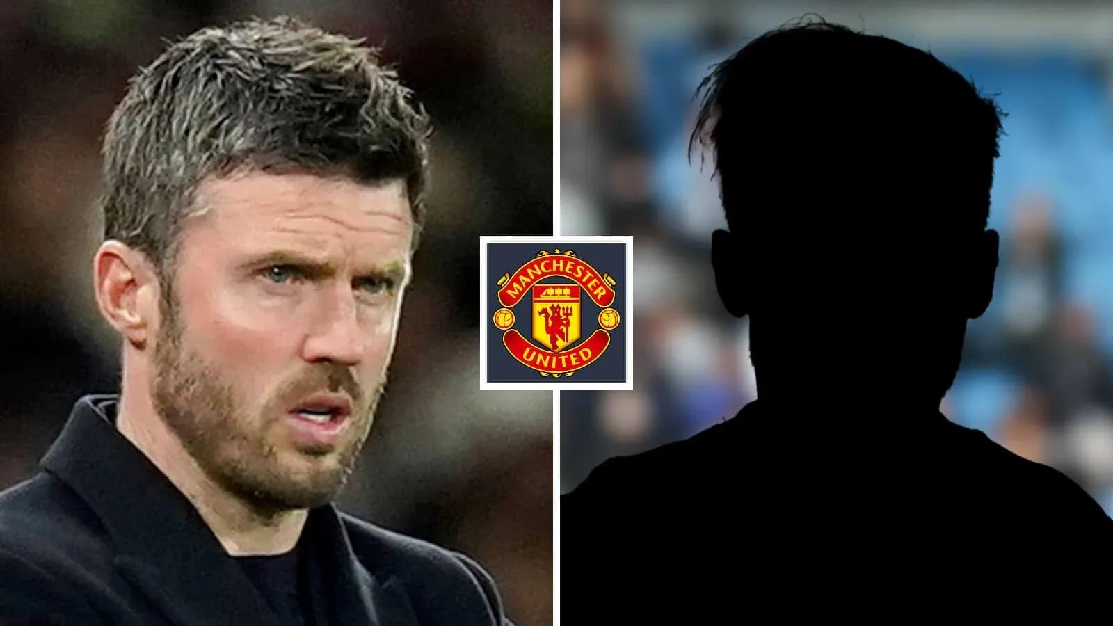 Coach and silhouette of player with Manchester United logo