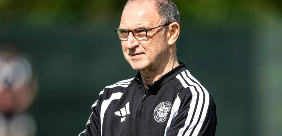 Celtic FC manager observing training session