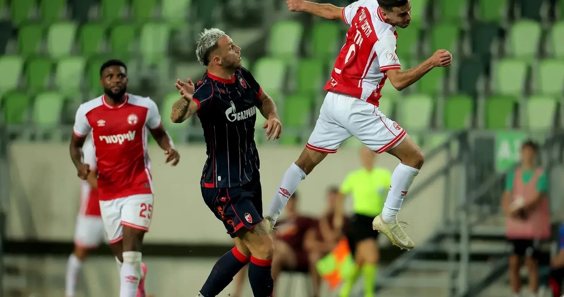Players in action during UEFA Champions League match